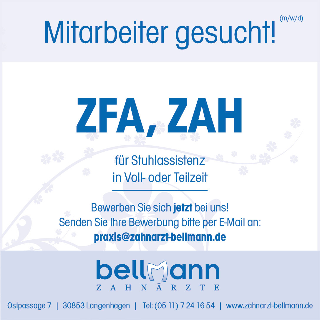 ZFA, ZAH Mitarbeiter gesucht